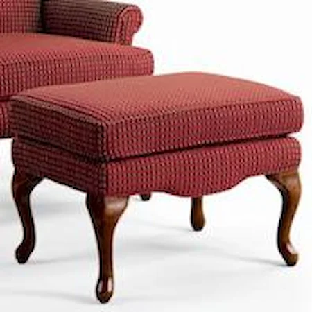 Traditional Ottoman With Cabriole Legs